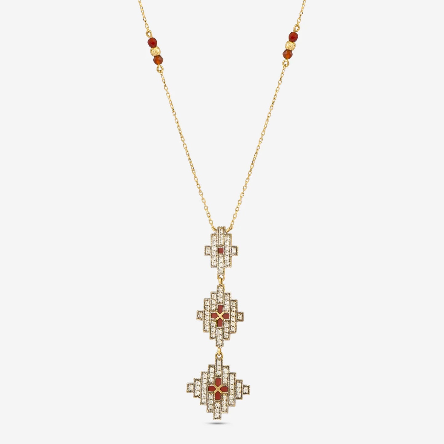18K Gold Diamond Step-Cut Sparkling Necklace