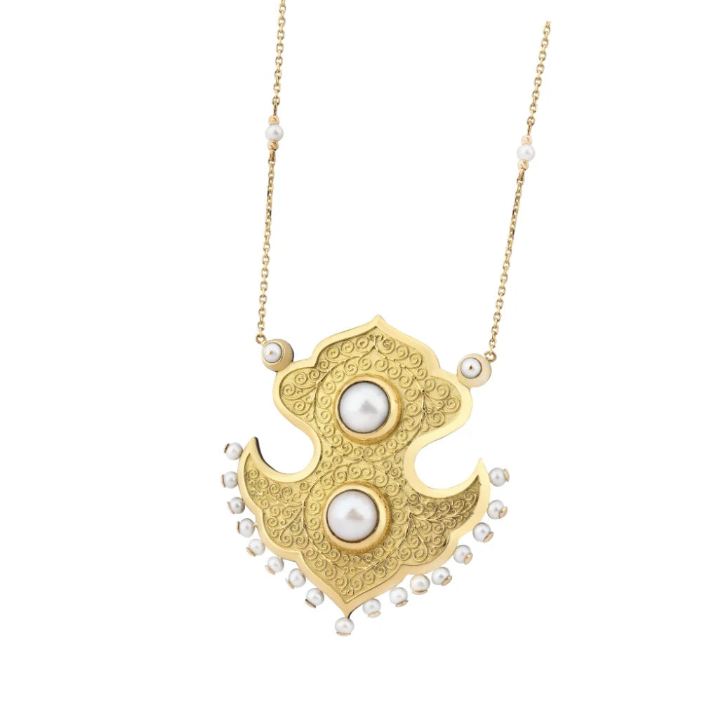 18K Gold Sultan Pearl Necklace