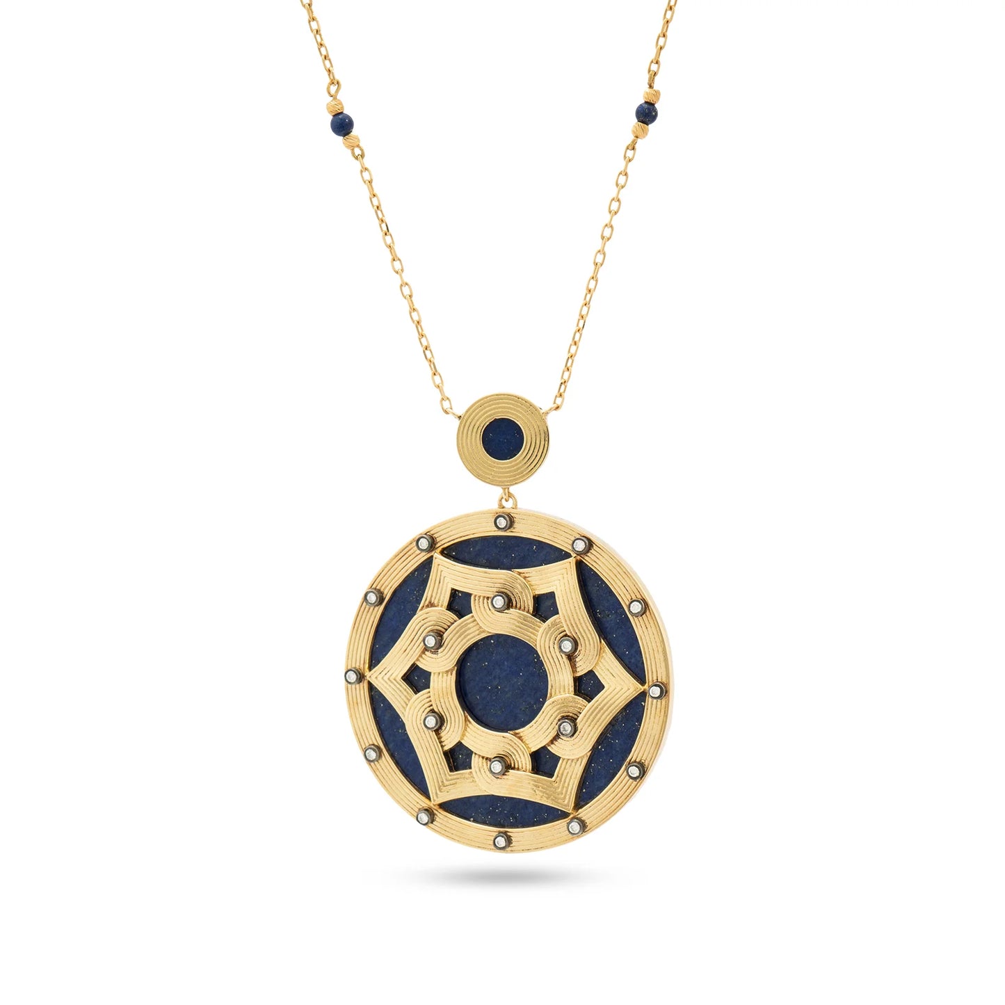 18K Gold Diamond Girih Necklace