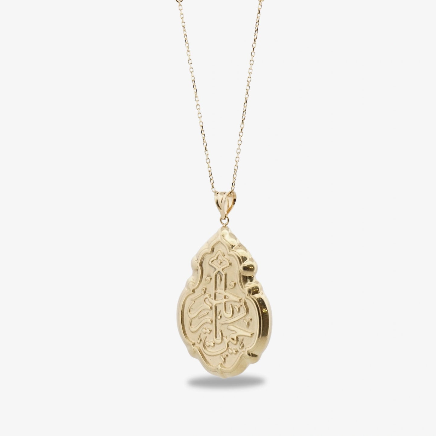 18K Gold Kiswah Al-Kaabah Holy Candle Necklace