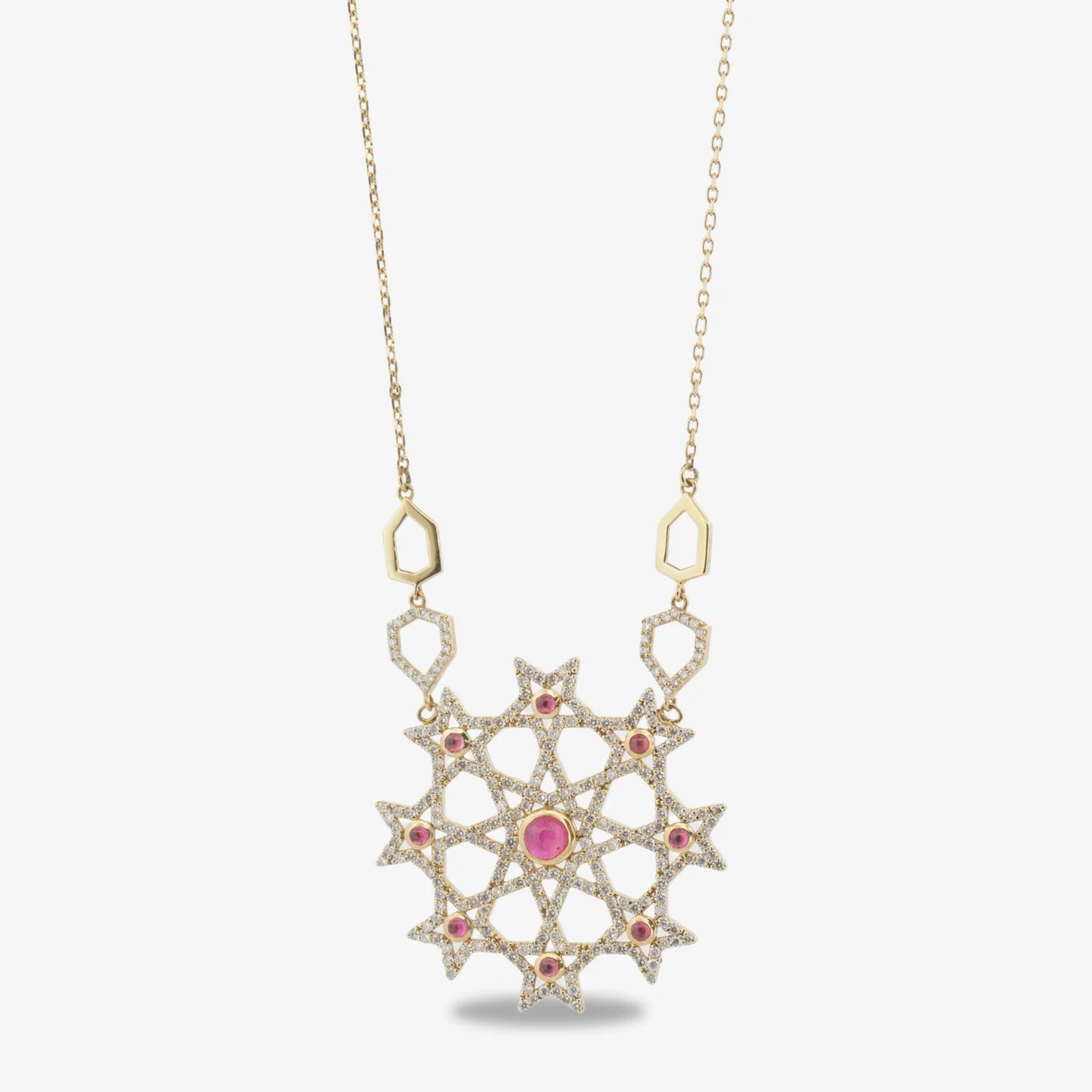 18K Gold Diamond Sahra Star Necklace