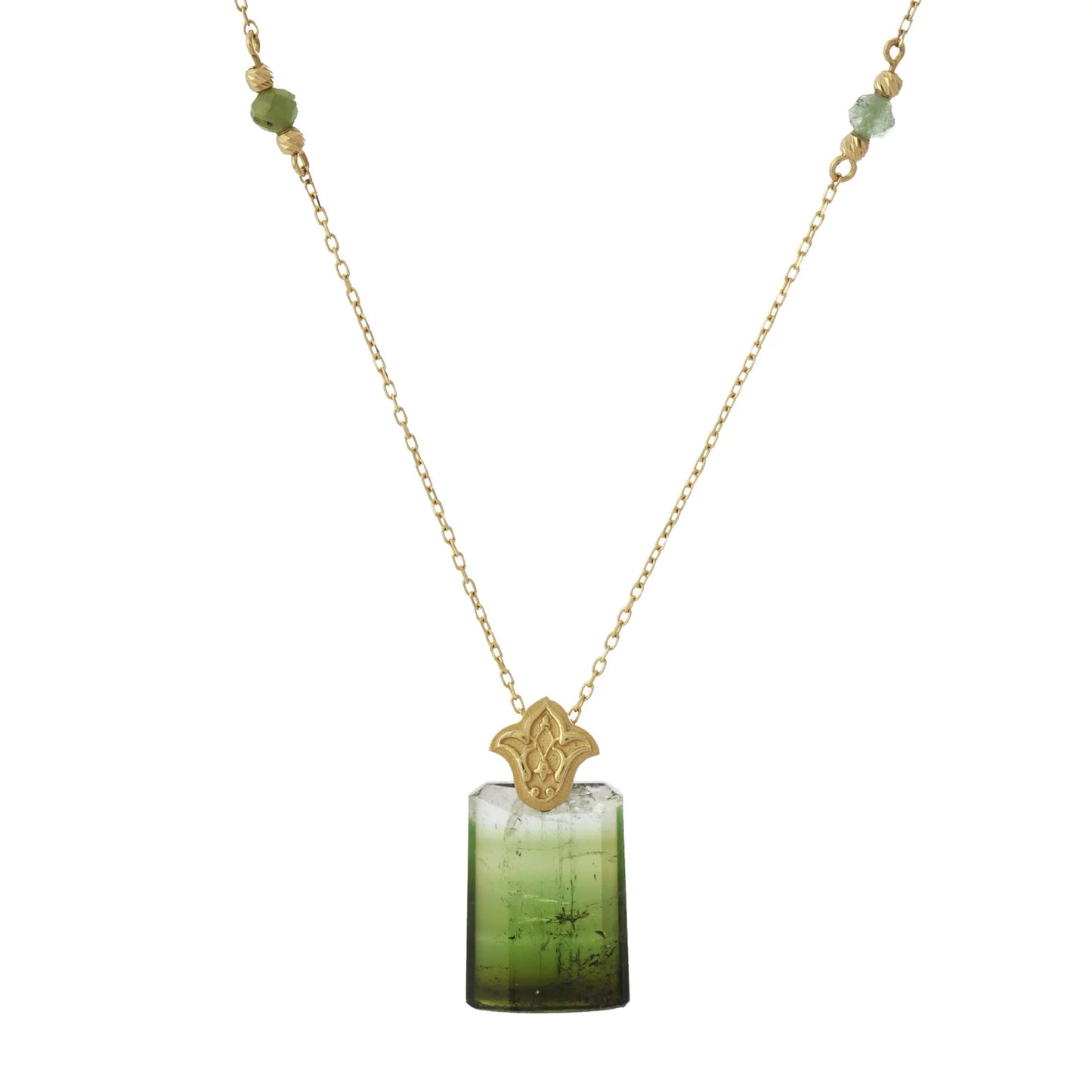 18K Gold Tourmaline Necklace