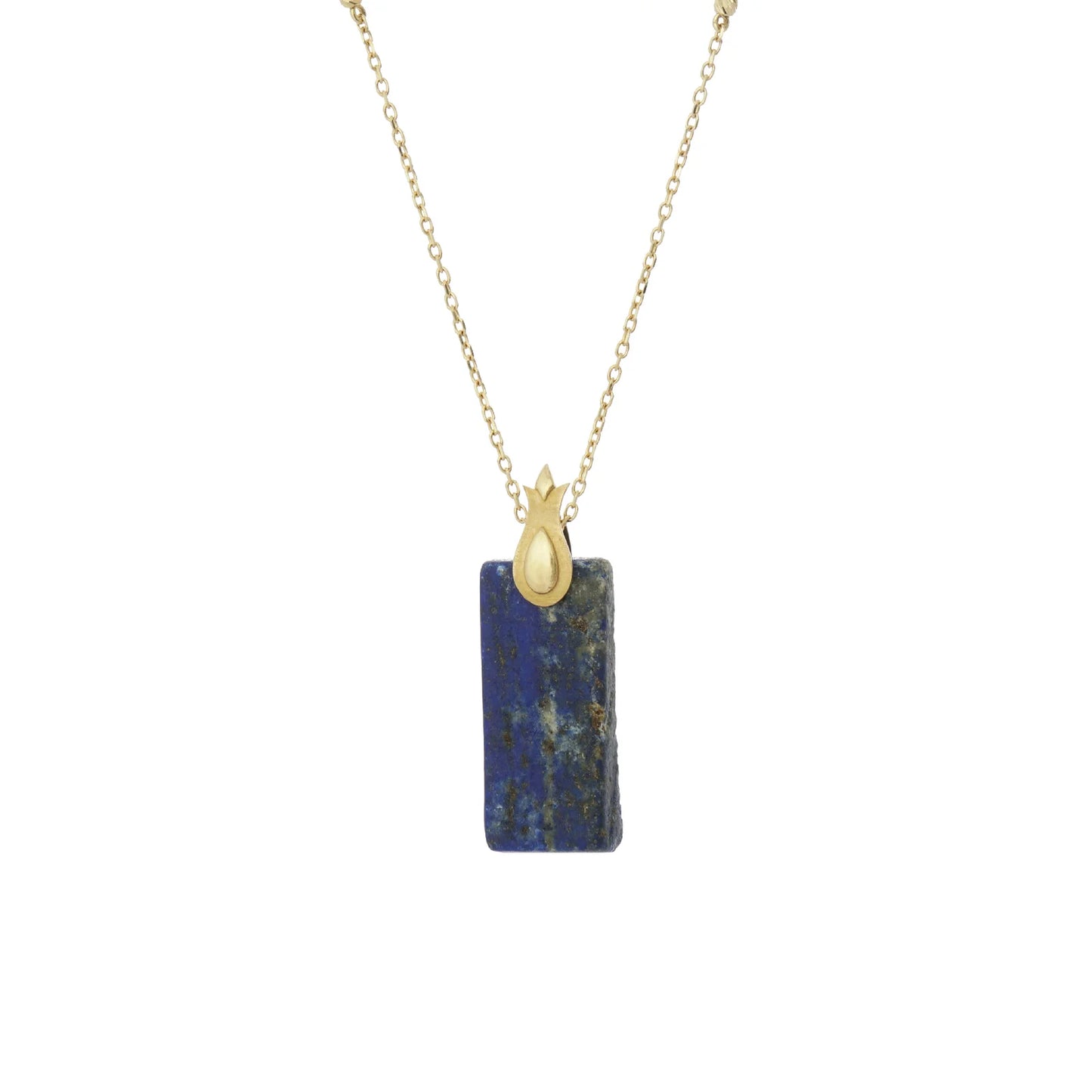 18K Gold Column Necklace