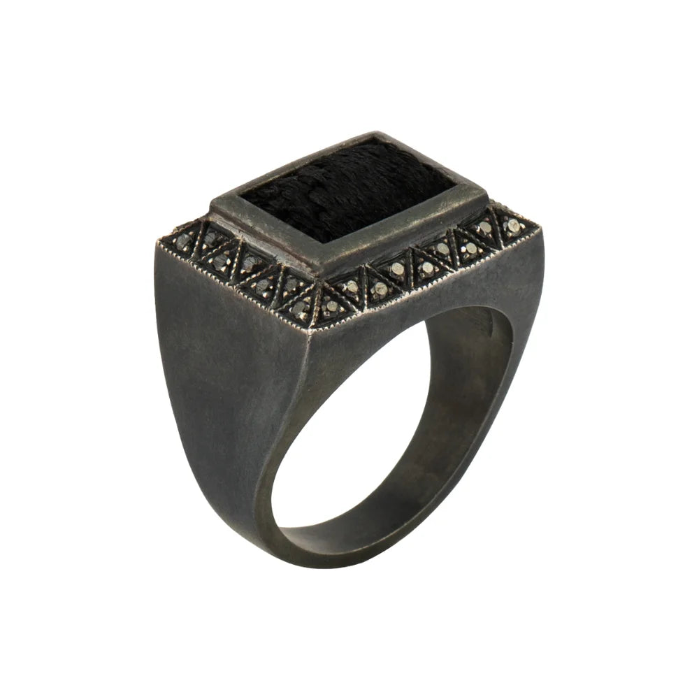 925 Sterling Silver Kiswah Al-Kaabah Hijaz Ring