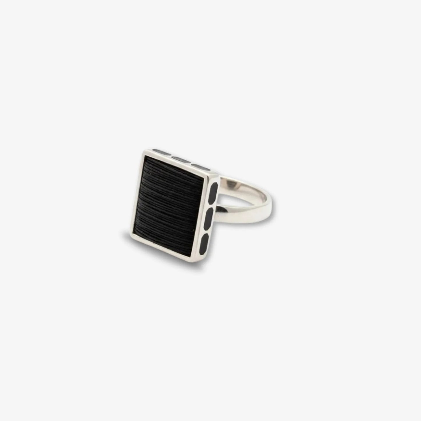 925 Sterling Silver Kiswah Al-Kaabah Square Ring