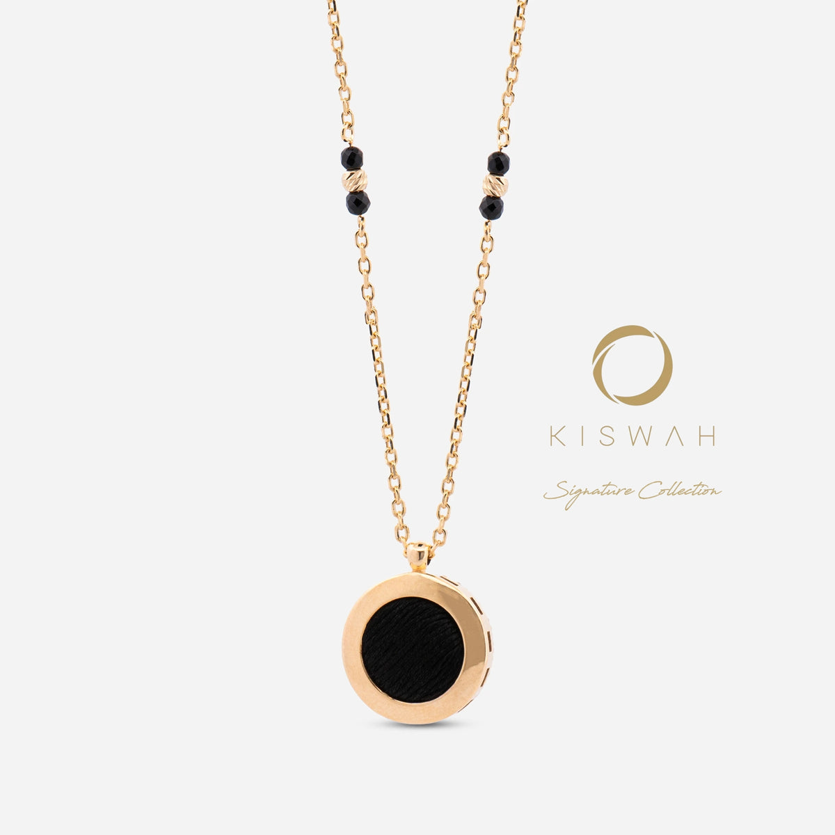 925 Sterling Silver Gold-Plated Zircon Kiswah Al-Kaabah Lafzatullah Necklace