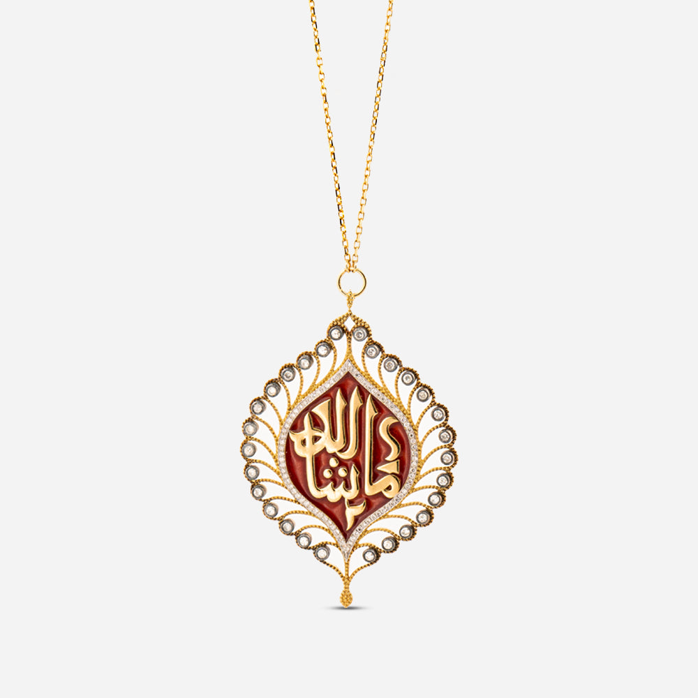 18K Gold Diamond Necklace Andalusian Love