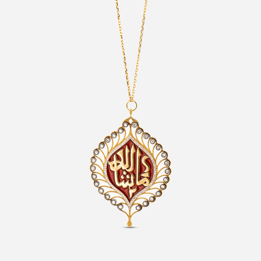 18K Gold Diamond Necklace Andalusian Love