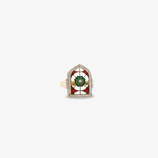 18K Gold Diamond Arabian Kasr-ı Şerif Ring