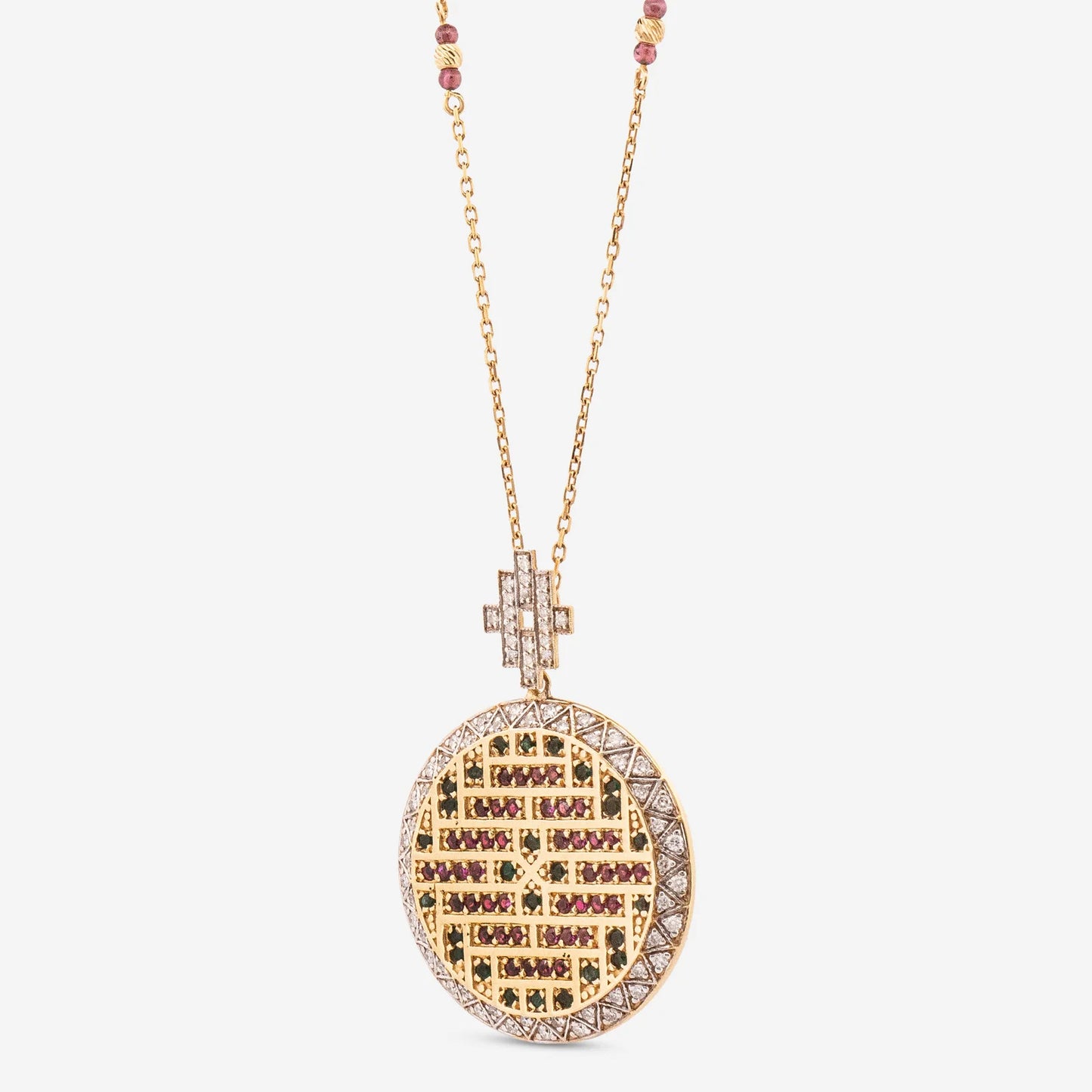 18K Gold Diamond Palace Garden Necklace