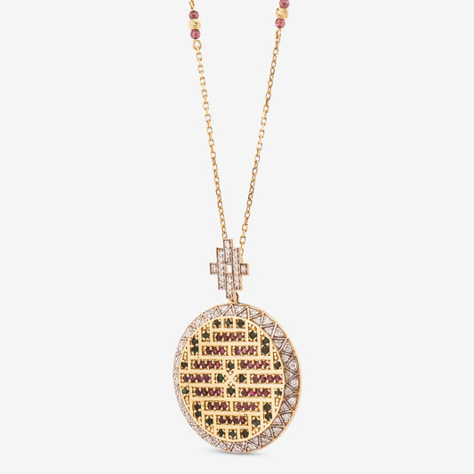 18K Gold Diamond Palace Garden Necklace