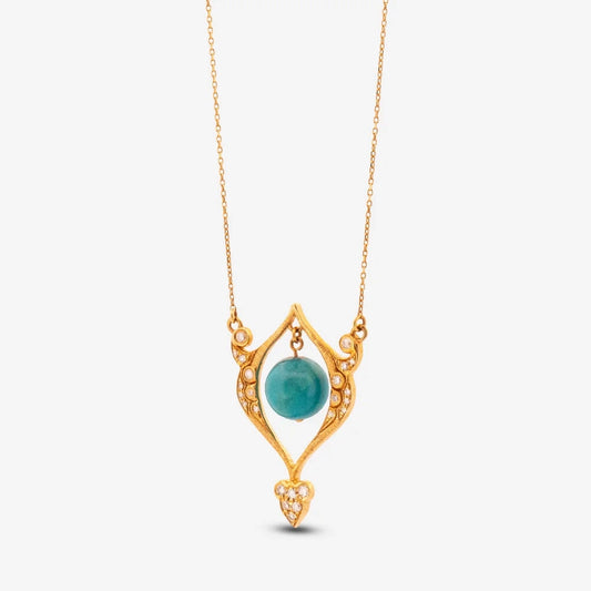 18K Gold Mysterious Eye Necklace