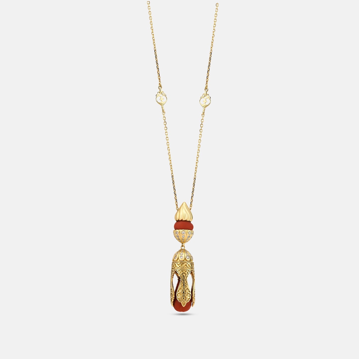 18K Gold Diamond Sultan Tassel Necklace