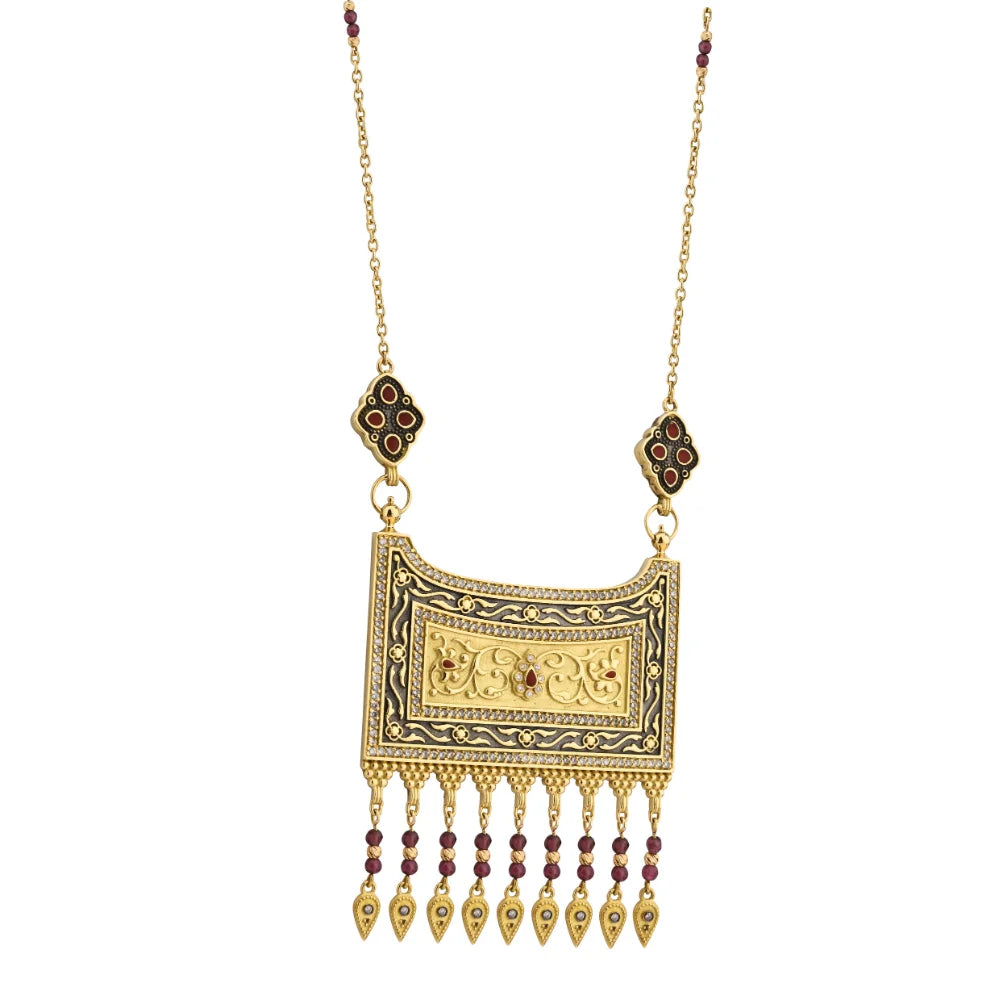 18K Gold Ruby Enderun-u Zarafet Necklace