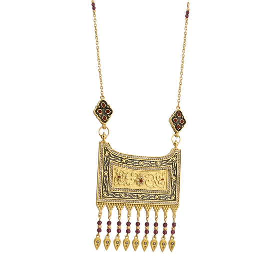 18K Gold Ruby Enderun-u Zarafet Necklace