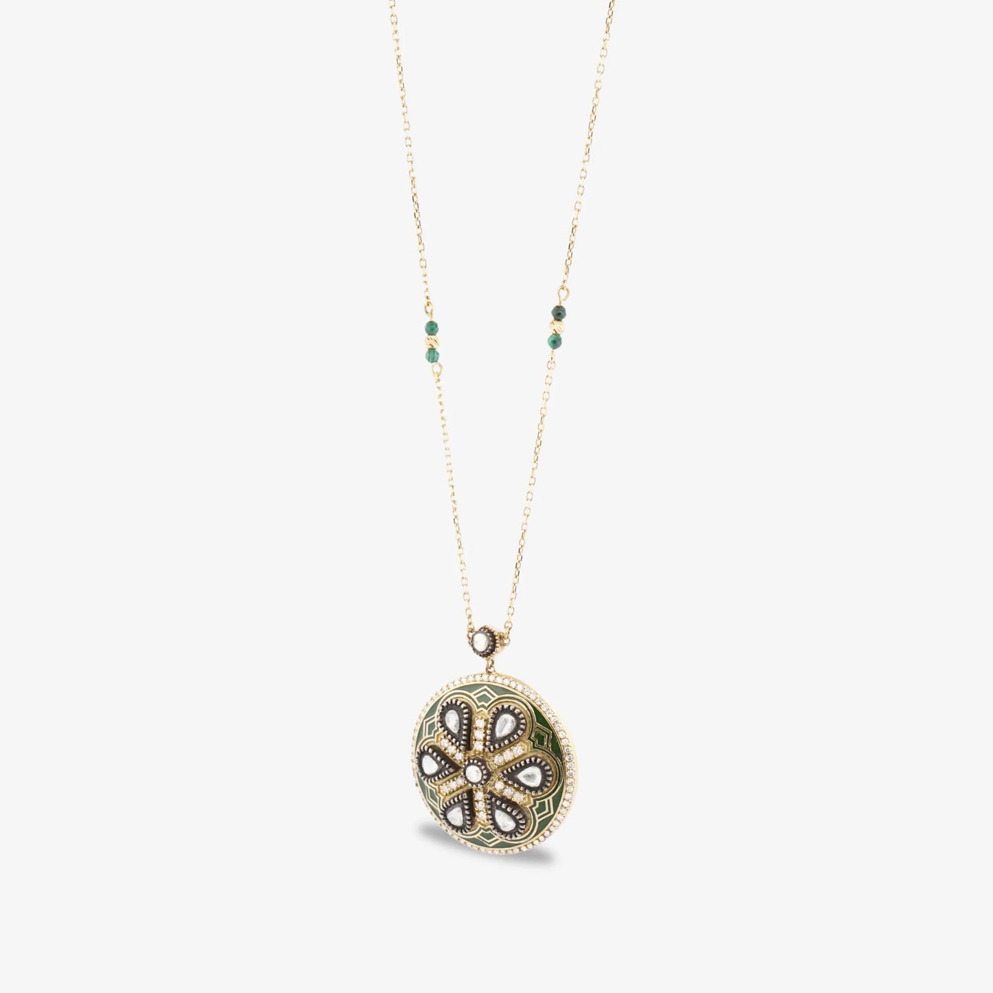 18K Gold Diamond Ravza-i Şerif Necklace