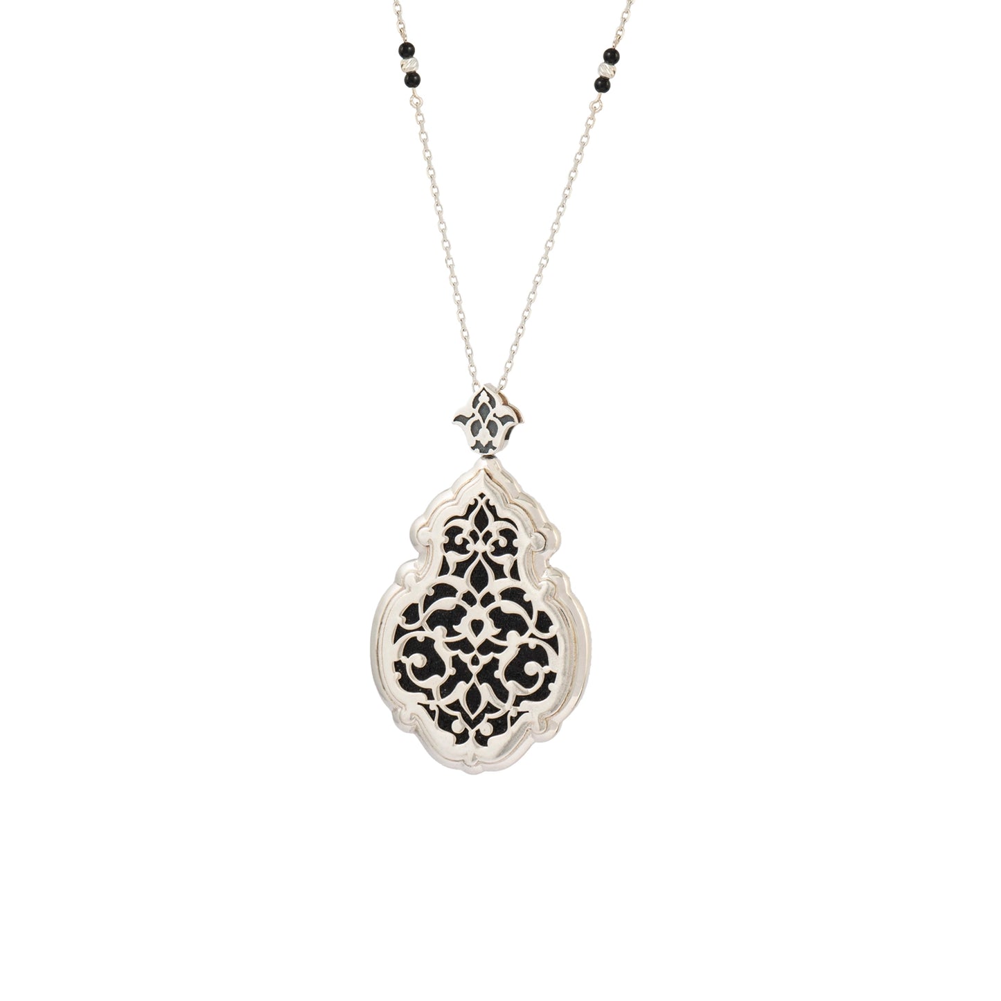18K Gold Diamond Kiswah Al-Kaabah Qandeel Necklace