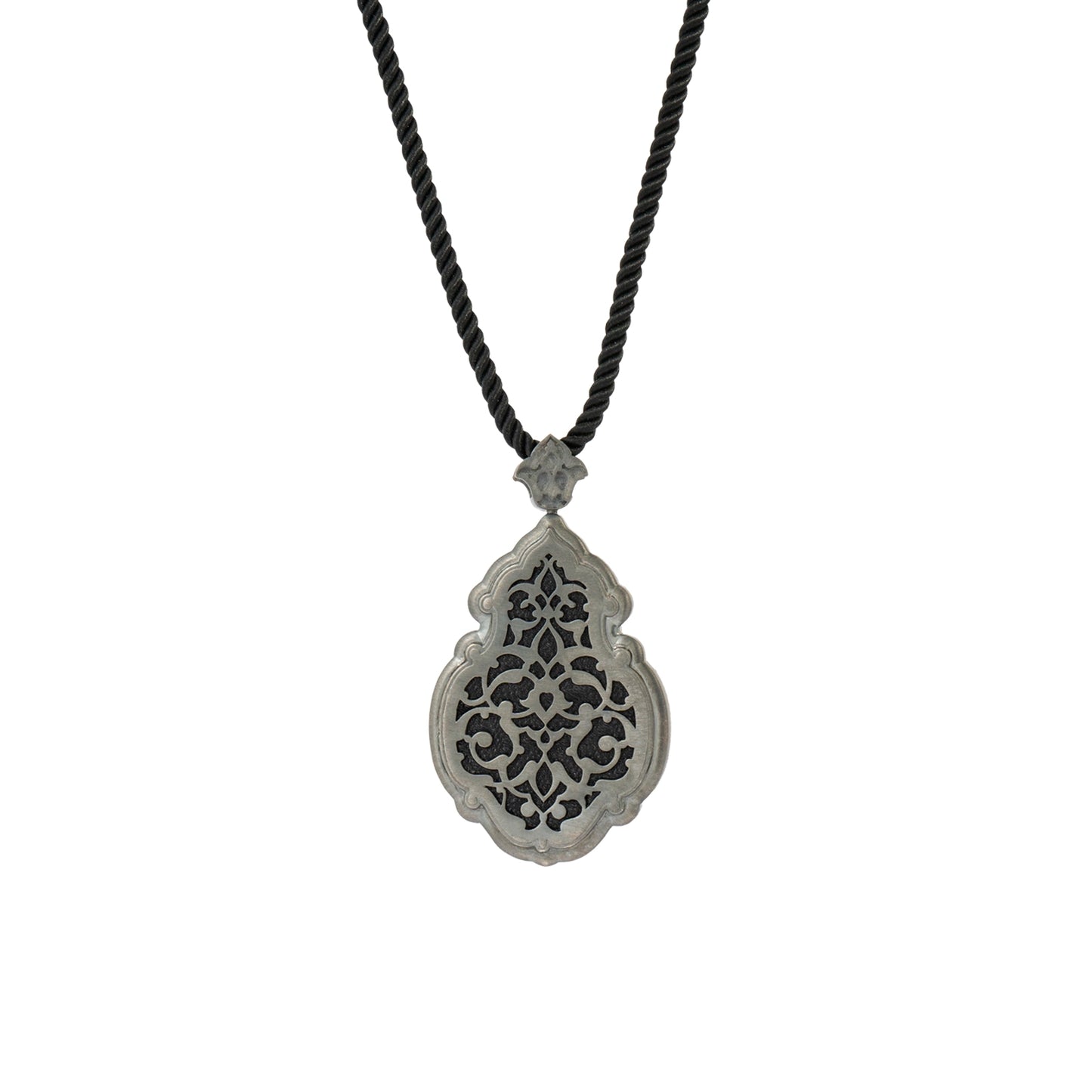 18K Gold Diamond Kiswah Al-Kaabah Qandeel Necklace