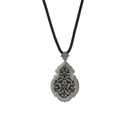 18K Gold Diamond Kiswah Al-Kaabah Qandeel Necklace