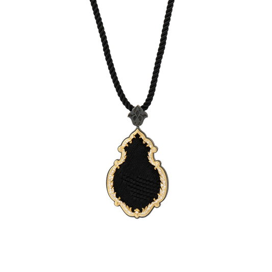 18K Gold Diamond Kiswah Al-Kaabah Qandeel Necklace