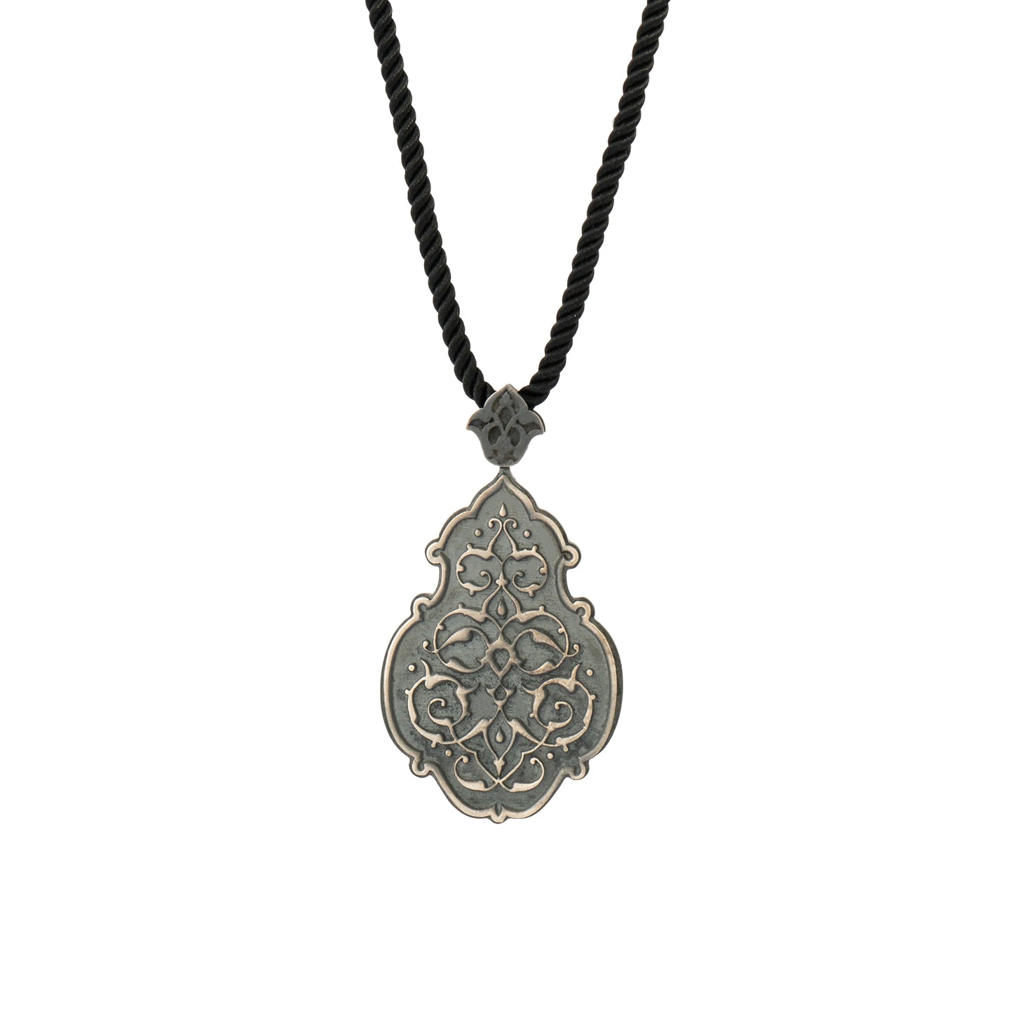 18K Gold Diamond Kiswah Al-Kaabah Qandeel Necklace