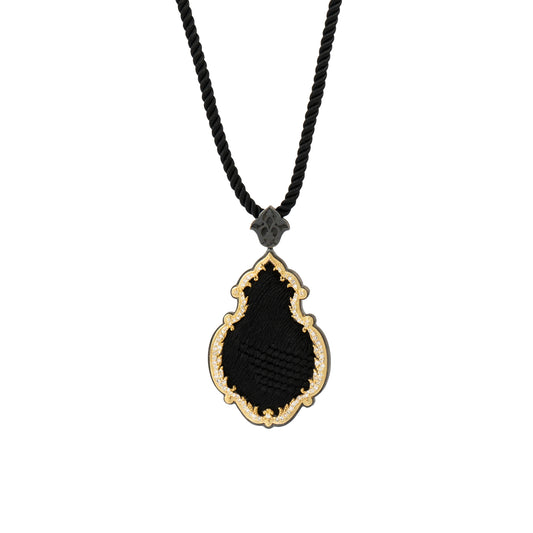 18K Gold Diamond Kiswah Al-Kaabah Qandeel Necklace