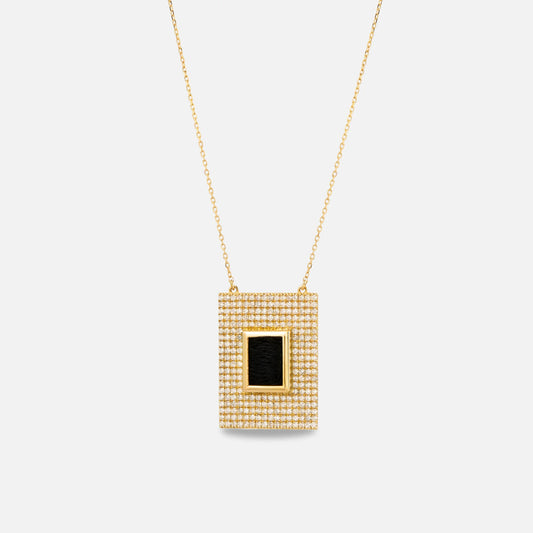 18K Gold Diamond Kiswah Al-Kaabah Necklace