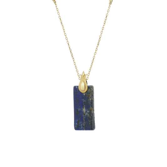 18K Gold Column Necklace