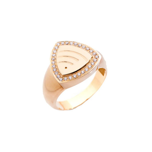 18K Gold Link Ring