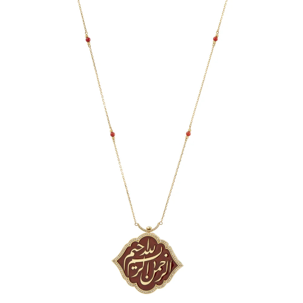 18K Gold Diamond Besmele Necklace