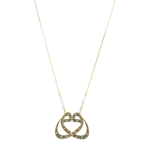 18K Gold Diamond Aras Motif Necklace