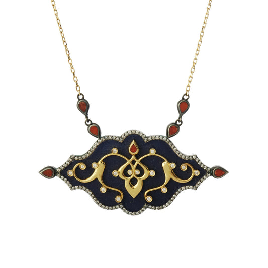 18K Gold Diamond Sovereign Necklace