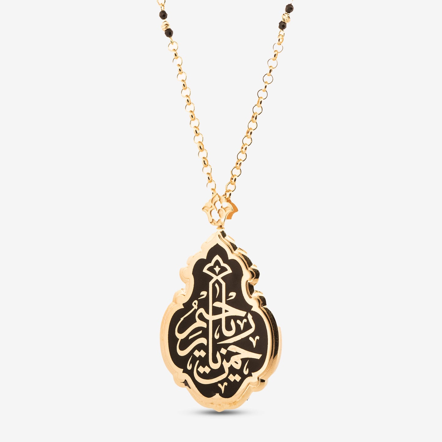 925 Sterling Silver Kiswah Al-Kaabah Candle Necklace