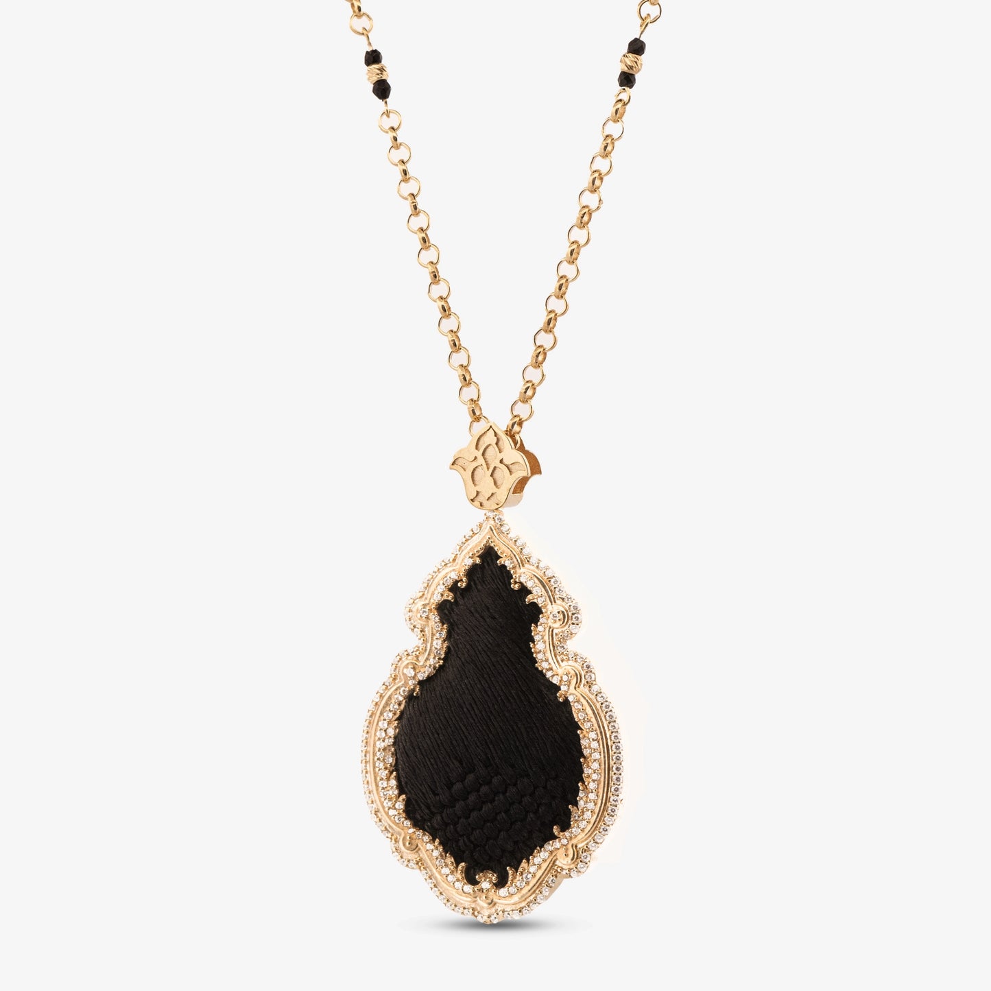 925 Sterling Silver Kiswah Al-Kaabah Candle Necklace
