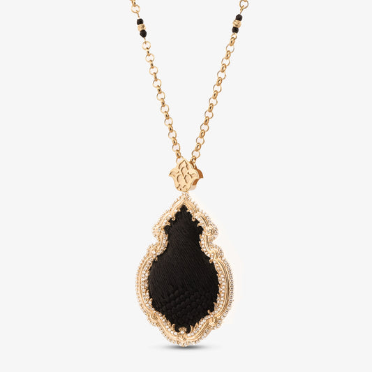 925 Sterling Silver Kiswah Al-Kaabah Candle Necklace