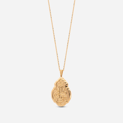 925 Sterling Silver Kiswah Al-Kaabah Mini Qandeel Gold-Plated Necklace