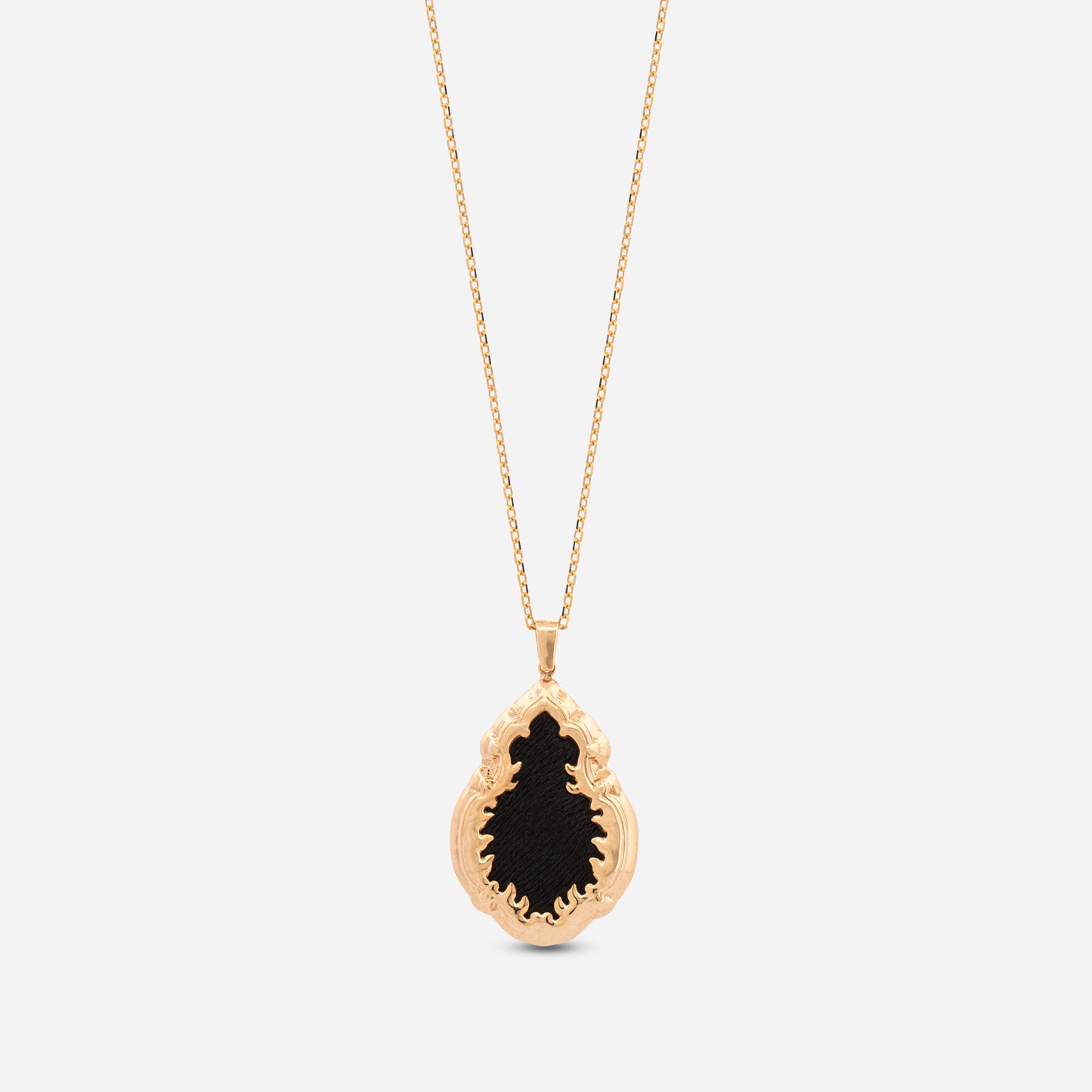 925 Sterling Silver Kiswah Al-Kaabah Mini Qandeel Gold-Plated Necklace