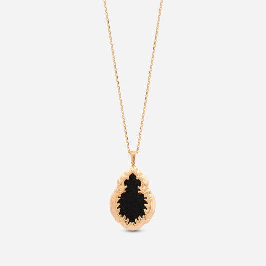 925 Sterling Silver Kiswah Al-Kaabah Mini Qandeel Gold-Plated Necklace