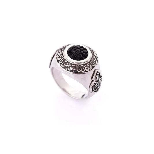 925 Sterling Silver Sapphire Kiswah Al-Kaabah Ring