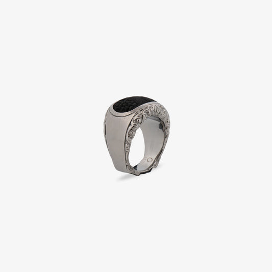 925 Sterling Silver Kiswah Al-Kaabah Ahenk Ring