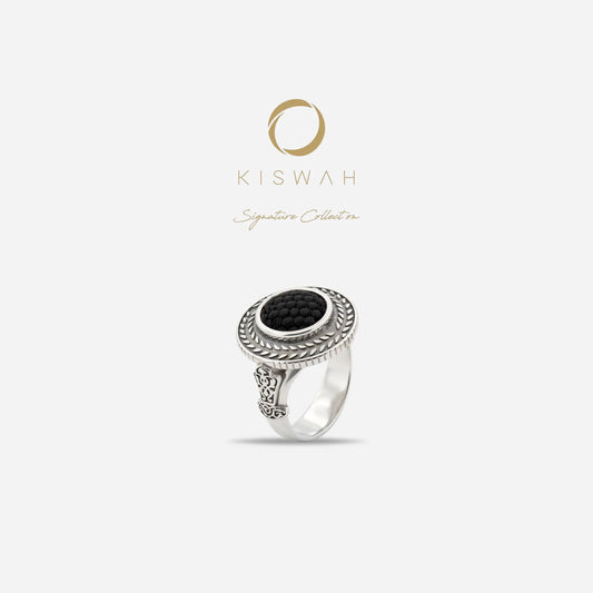 925 Sterling Silver Kiswah Al-Kaabah Traditional Islamic Ring