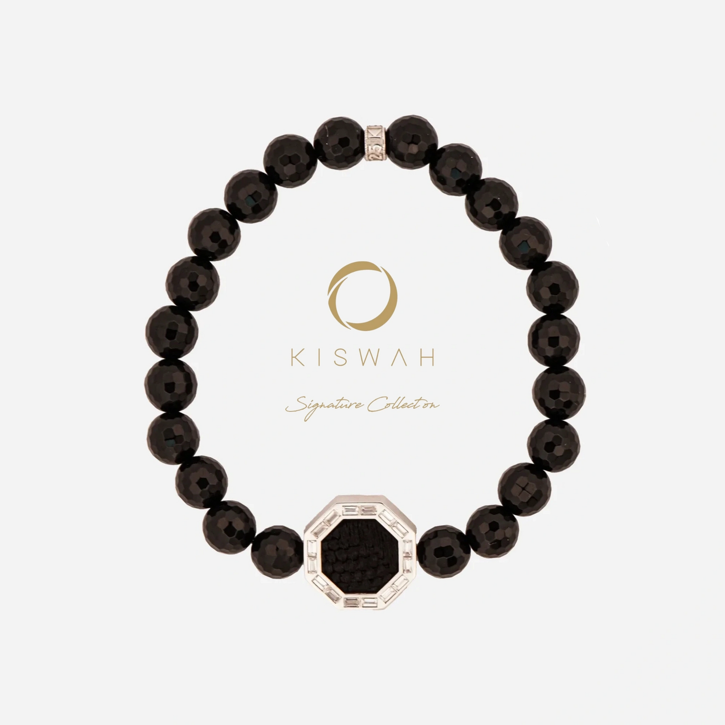 925 Sterling Silver Zircon Kiswah Al-Kaabah Octagon Bracelet