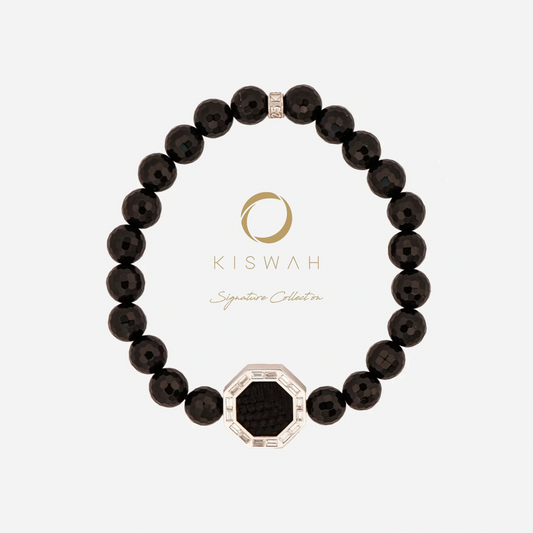 925 Sterling Silver Zircon Kiswah Al-Kaabah Octagon Bracelet