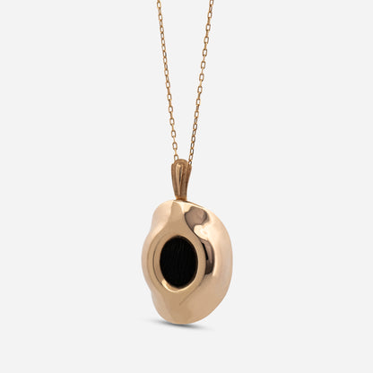 925 Sterling Silver Gold-Plated Kiswah Al-Kaabah Hajar al-Aswad Necklace