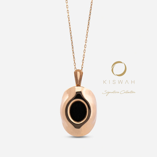 925 Sterling Silver Gold-Plated Kiswah Al-Kaabah Hajar al-Aswad Necklace