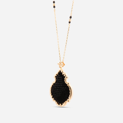 925 Sterling Silver Gold-Plated Kiswah Al-Kaabah Small Qandeel Necklace