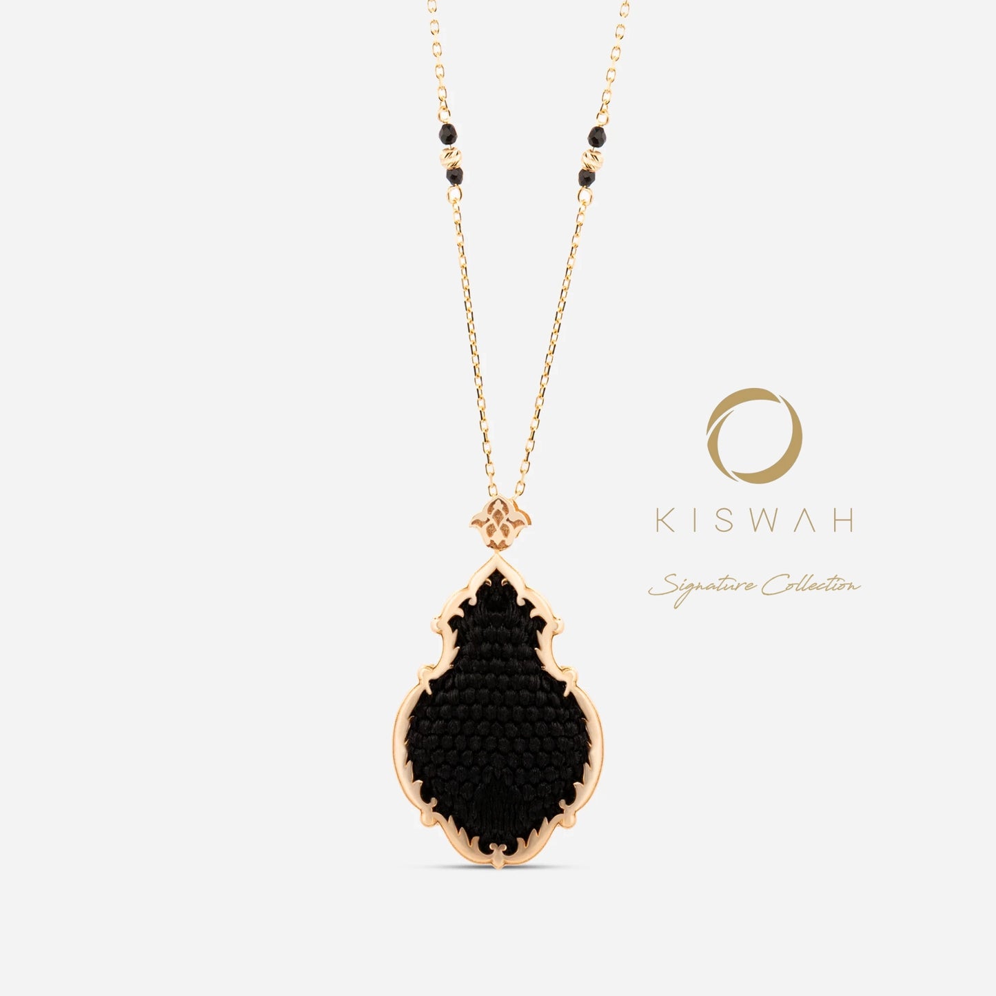 925 Sterling Silver Gold-Plated Kiswah Al-Kaabah Qandeel Necklace