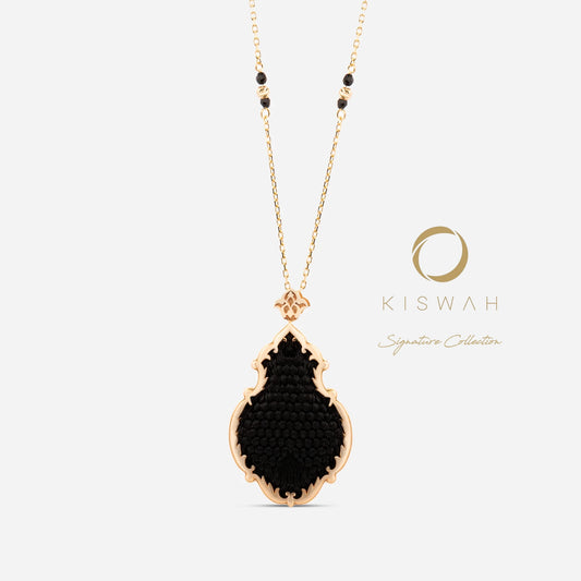 925 Sterling Silver Gold-Plated Kiswah Al-Kaabah Qandeel Necklace