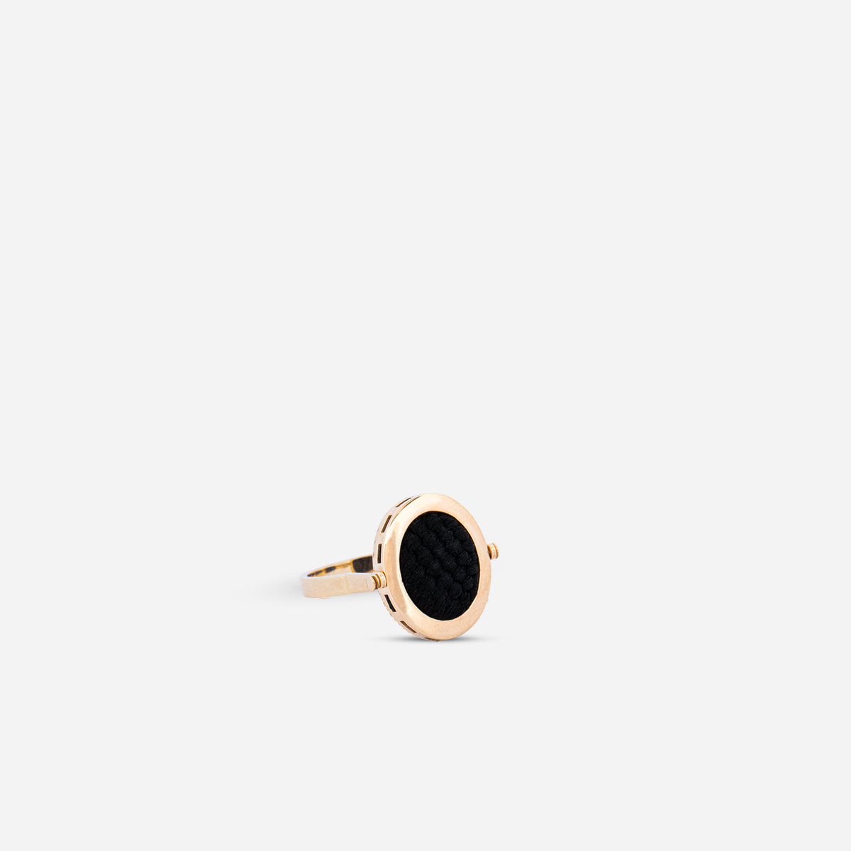 925 Sterling Silver Gold-Plated Zircon Kiswah Al-Kaabah Ya Hafiz Ring