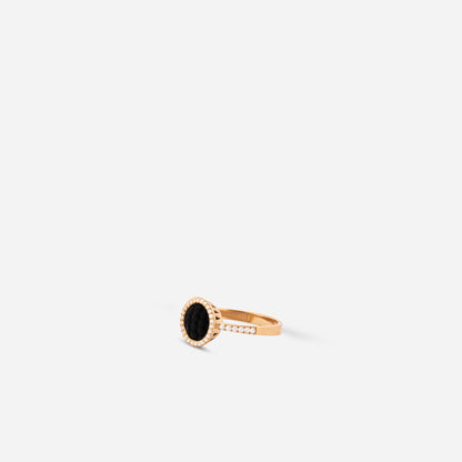 925 Sterling Silver Gold-Plated Kiswah Al-Kaabah Modern Ring